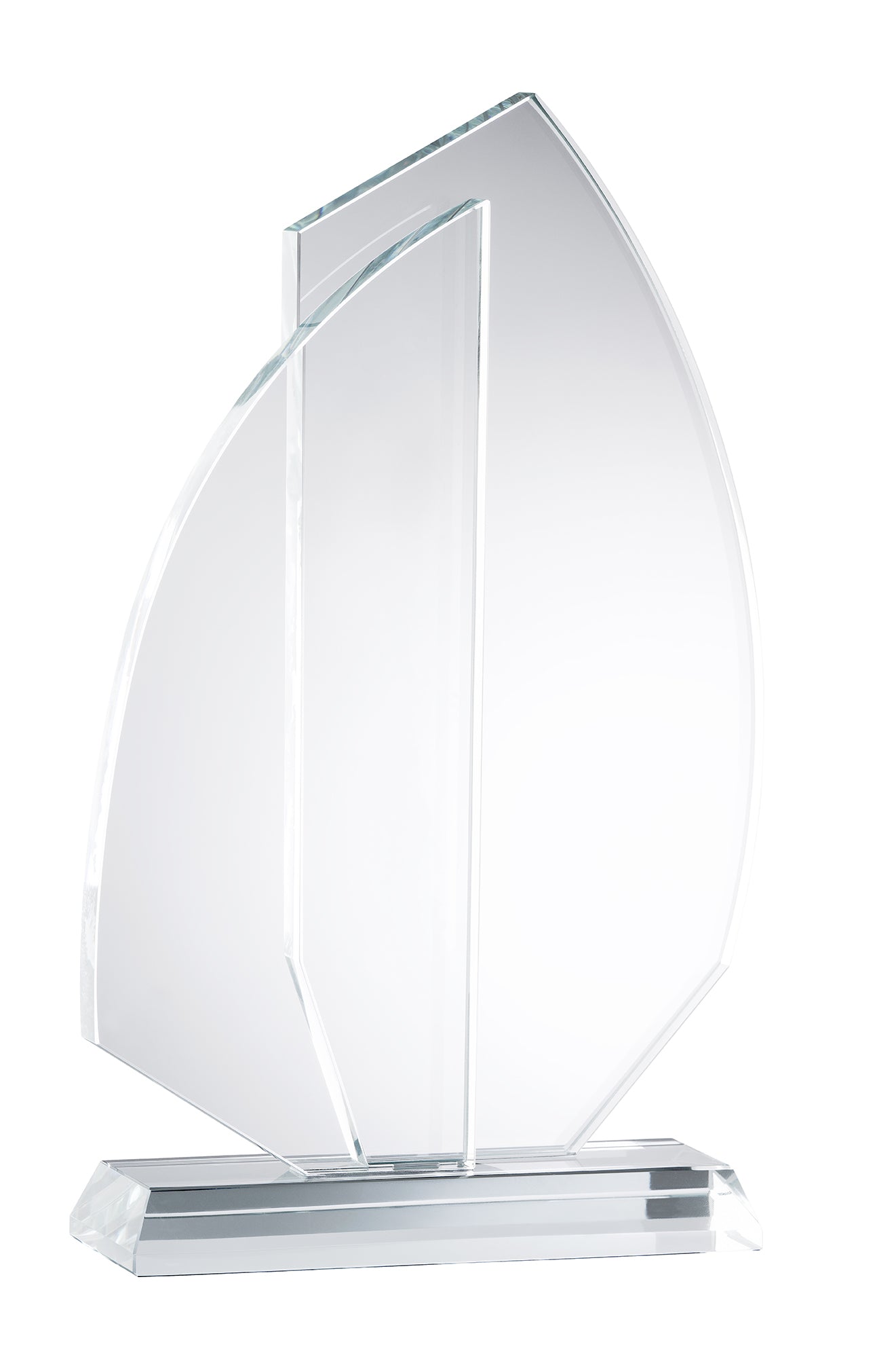 Sail Crystal Trophy Engraved