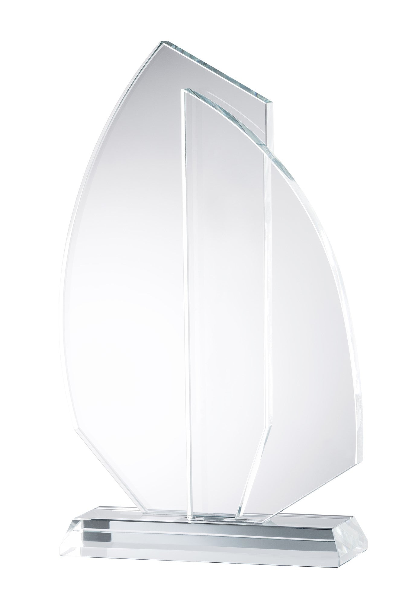 Sail Crystal Trophy Engraved