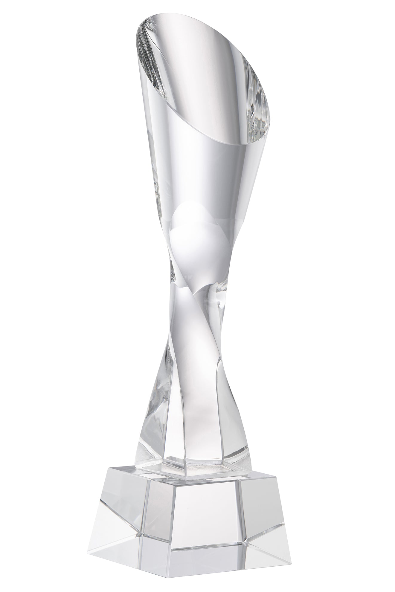 Twist Crystal Trophy Engraved