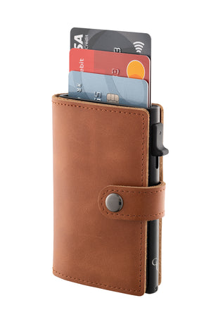 Brown Leather Card Holder Wallet