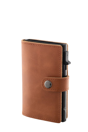 Brown Leather Card Holder Wallet