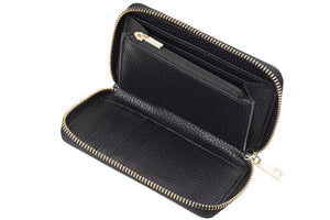 Black Ladies Zip Wallet