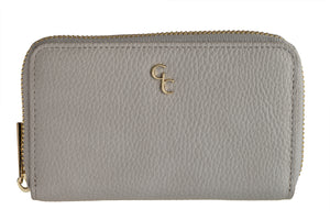 Grey Ladies Zip Wallet