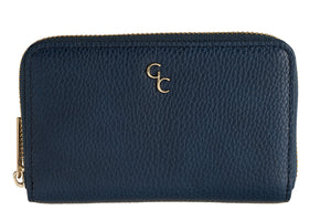 Navy Ladies Zip Wallet