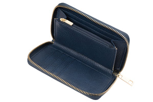 Navy Ladies Zip Wallet