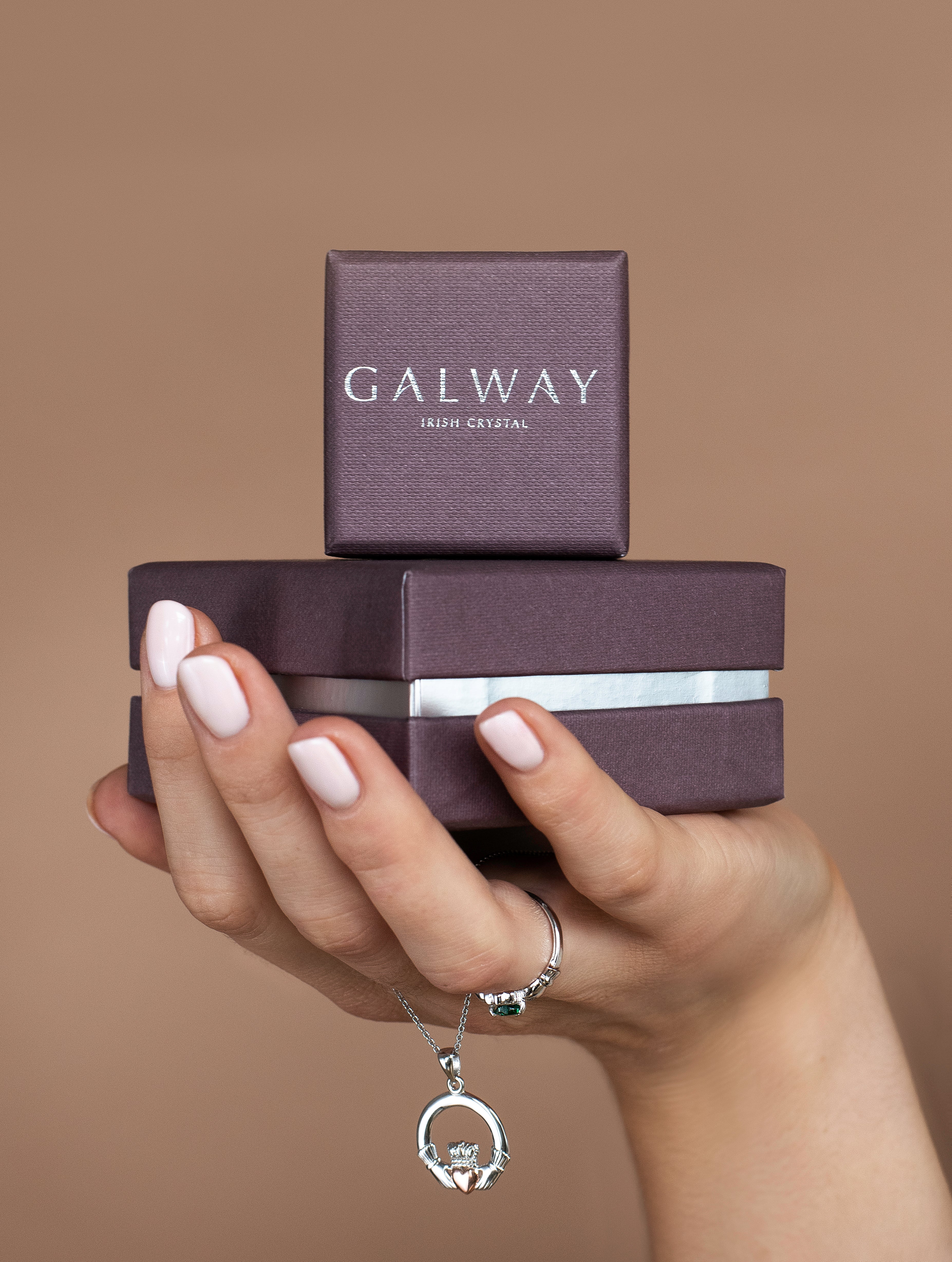 Dual Tone Bar Sterling Silver & Rose Gold Pendant