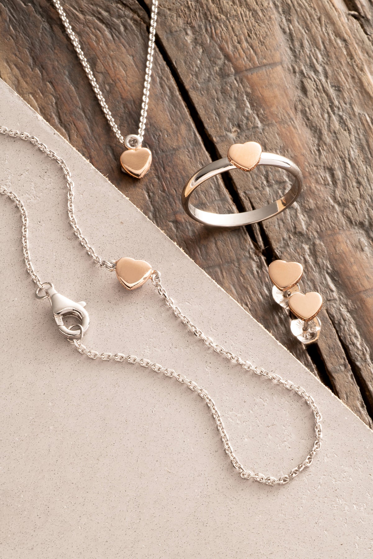 Heart of the Claddagh Silver & Rose Gold Pendant