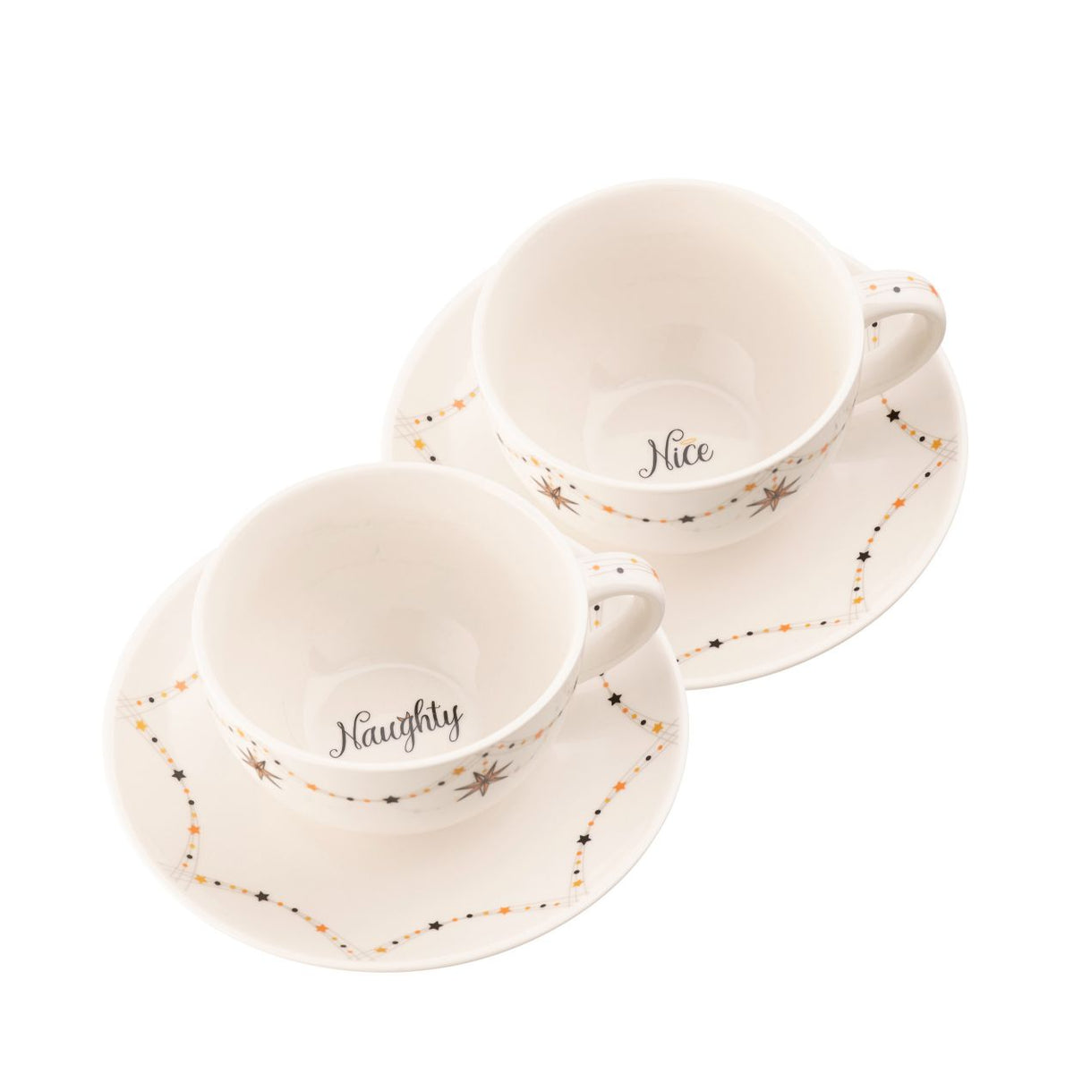 Aynsley Naughty or Nice Cappuccino Cup & Saucer