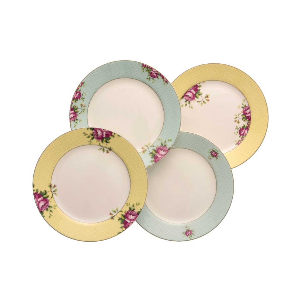 Aynsley Archive Rose Plates Set of 4
