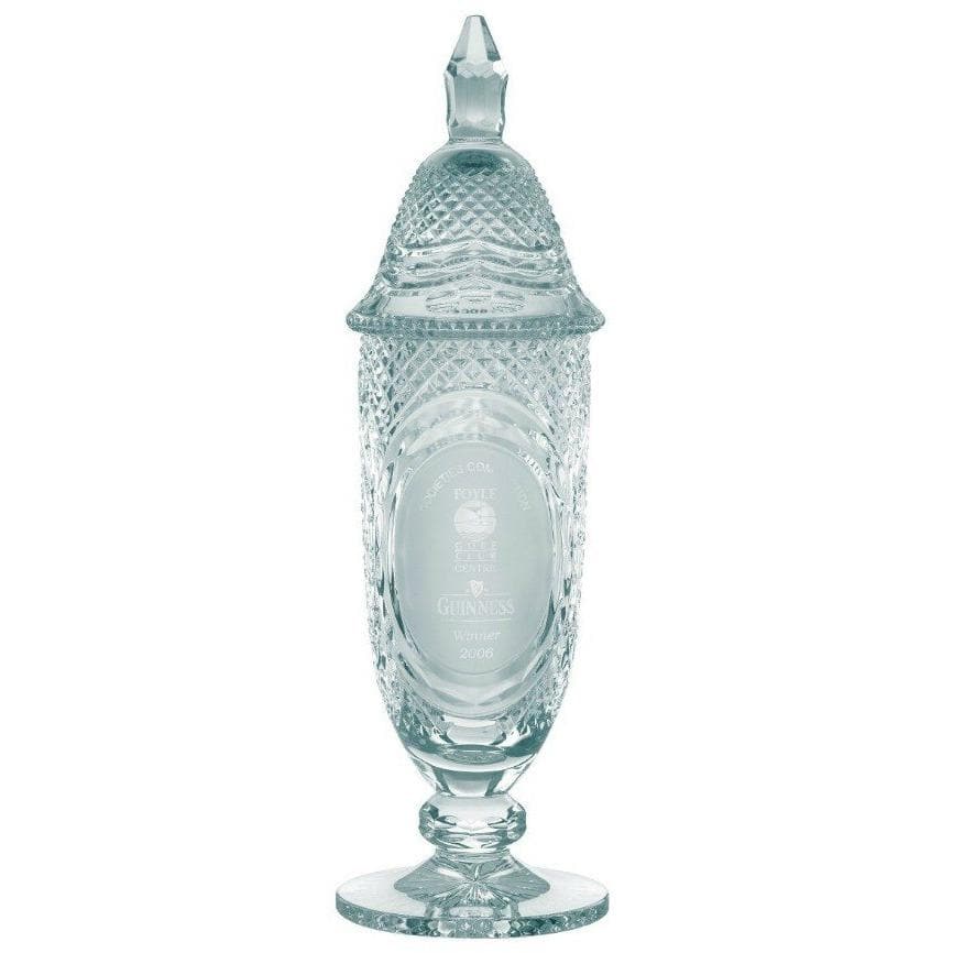 Engraved 24" Footed Sports Trophy & Lid - Galway Irish Crystal