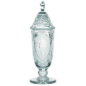Engraved 17" Footed  Sports Trophy & Lid - Galway Irish Crystal