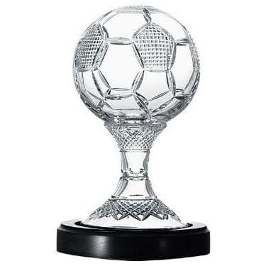 Engraved 8" Soccer Ball Trophy - Galway Irish Crystal
