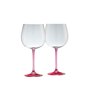 Gin & Tonic Glass Pair - Pink - Galway Irish Crystal