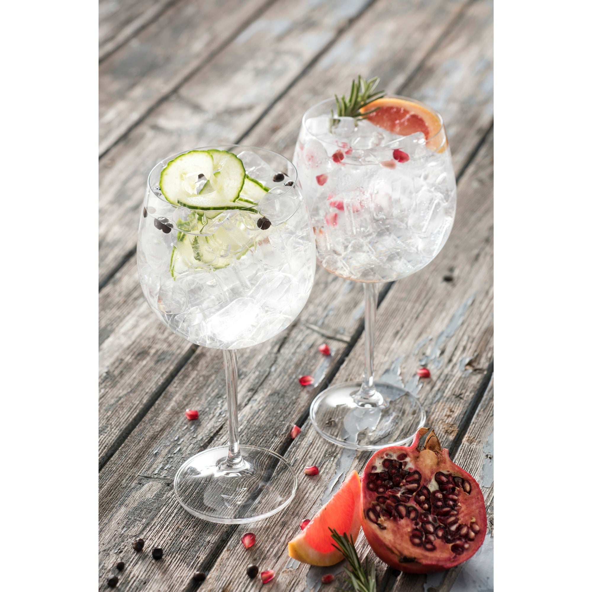 Engraved Elegance Gin & Tonic Glass Pair - Galway Irish Crystal