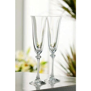 Engraved Liberty Flute Glass Pair - Galway Irish Crystal