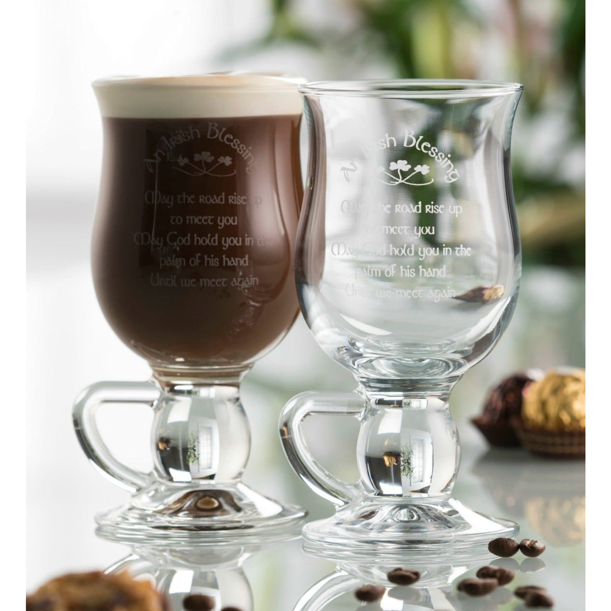 Irish Blessing Latte Pair - Galway Irish Crystal