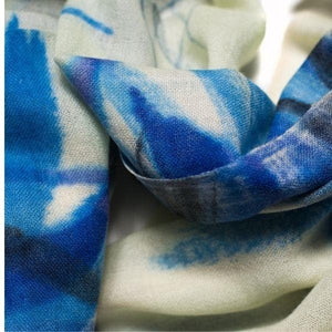 Atlantic Blue Merino Wool Scarf - Galway Irish Crystal