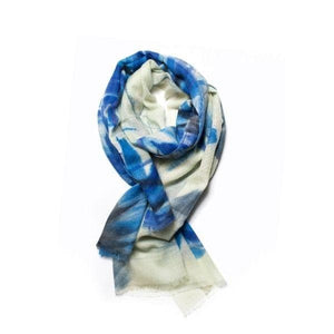 Atlantic Blue Merino Wool Scarf - Galway Irish Crystal