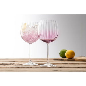 Erne Gin and Tonic Glass Pair Amethyst - Galway Irish Crystal