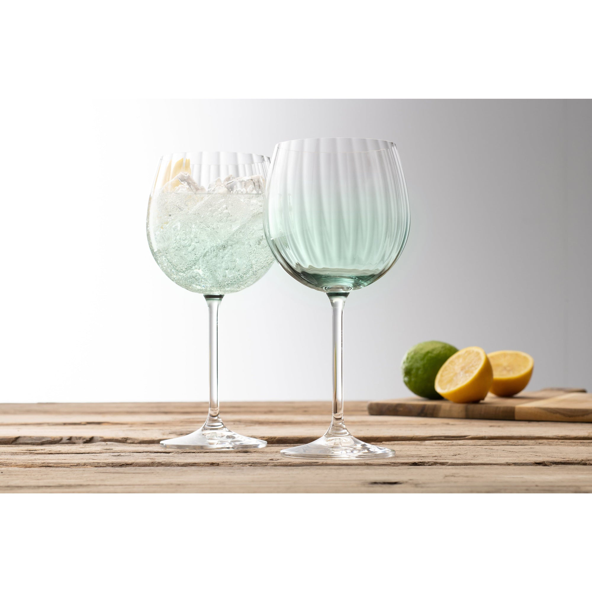 Erne Gin and Tonic Glass Pair Aqua - Galway Irish Crystal