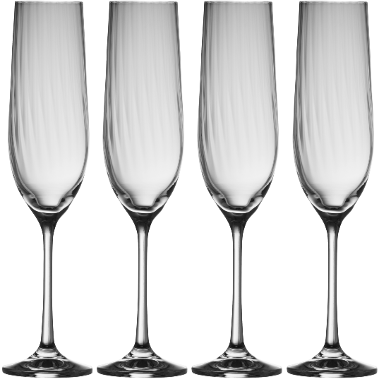 Erne Flute Glass Set of 4 - Galway Irish Crystal