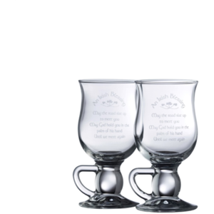 Irish Blessing Latte Pair - Galway Irish Crystal