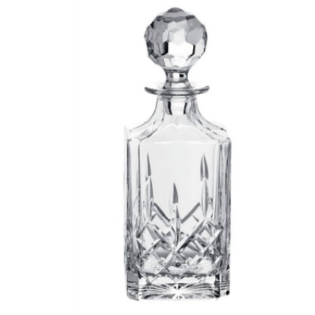 Engraved Longford Square Decanter - Galway Irish Crystal