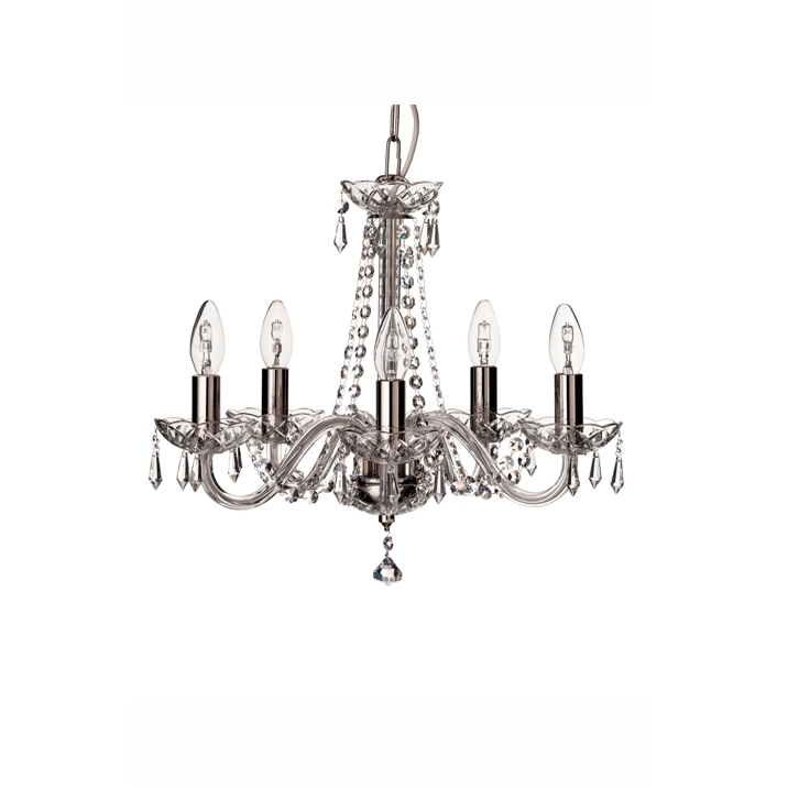 Cashel 5 Arm Chandelier - Galway Irish Crystal