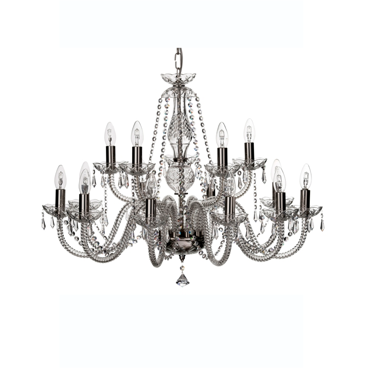 Leenane 15 arm Chandelier IRE/UK Fitting - Galway Irish Crystal