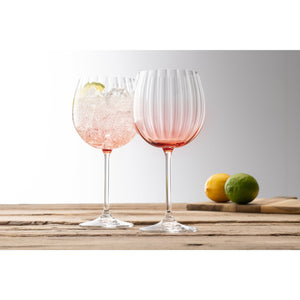 Erne Gin and Tonic Glass Pair Blush - Galway Irish Crystal