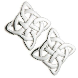 Celtic Knot Sterling Silver Earrings - Galway Irish Crystal