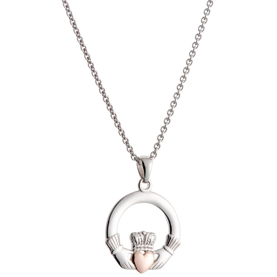 Claddagh gold cheap necklace