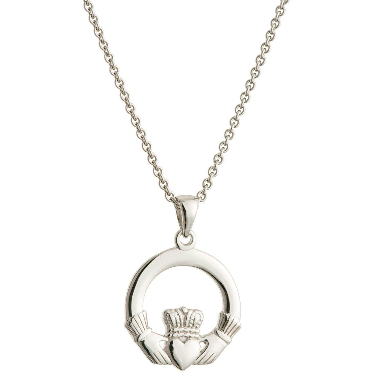 Claddagh Sterling Silver Pendant - Galway Irish Crystal