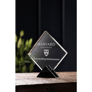 Deco 8" Diamond Award Engraved - Galway Irish Crystal