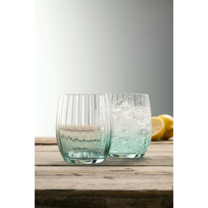 Erne Tumbler Glass Pair Aqua - Galway Irish Crystal