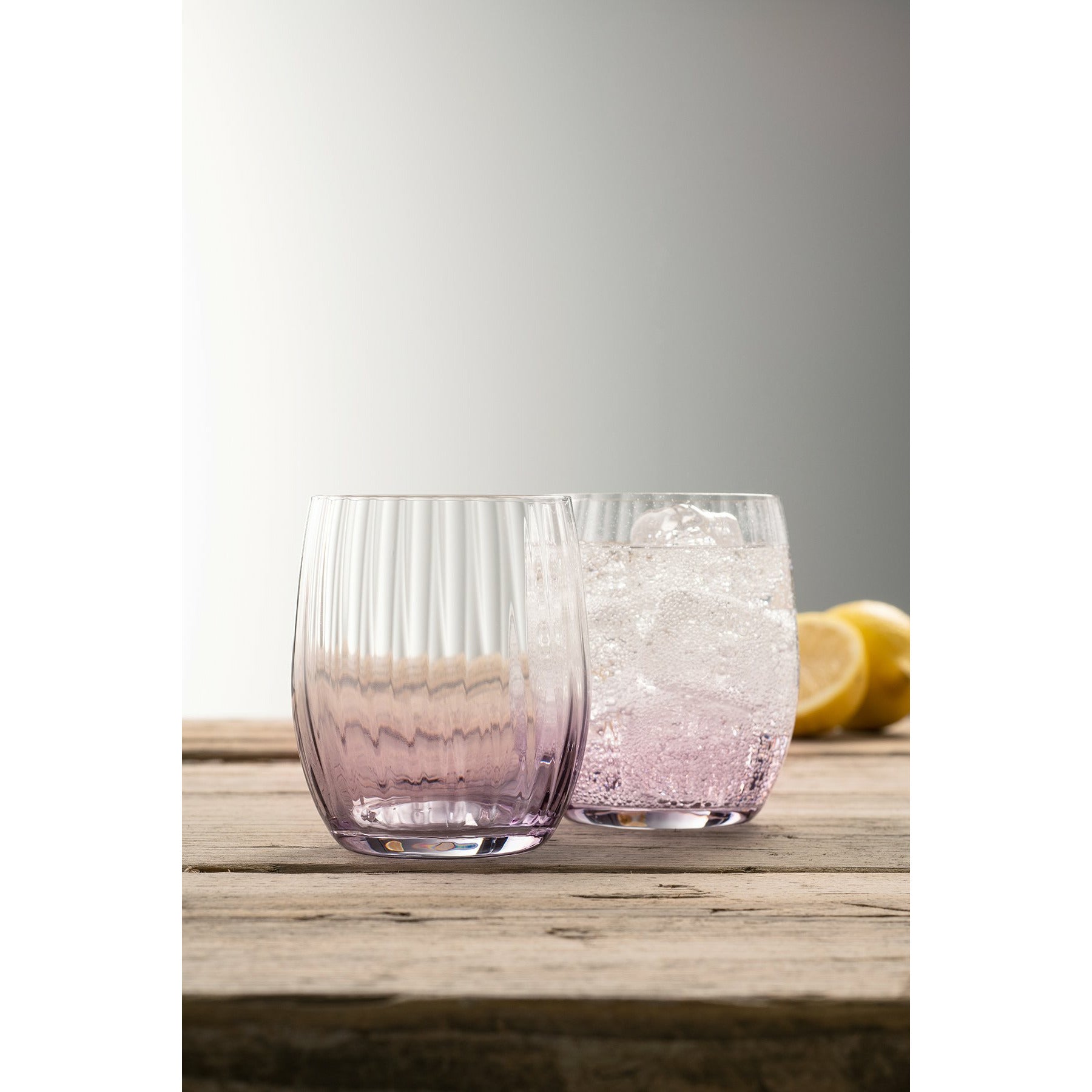 Erne Tumbler Glass Pair Amethyst - Galway Irish Crystal