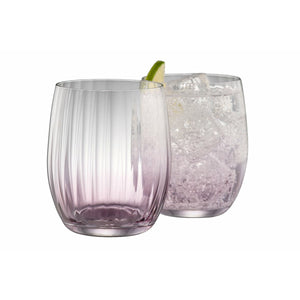 Erne Tumbler Glass Pair Amethyst - Galway Irish Crystal