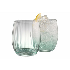 Erne Tumbler Glass Pair Aqua - Galway Irish Crystal