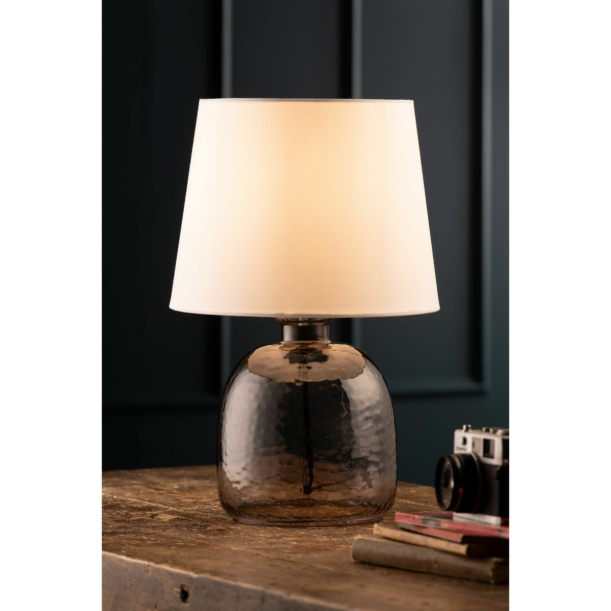 Boho Table Lamp & White Shade - Galway Irish Crystal