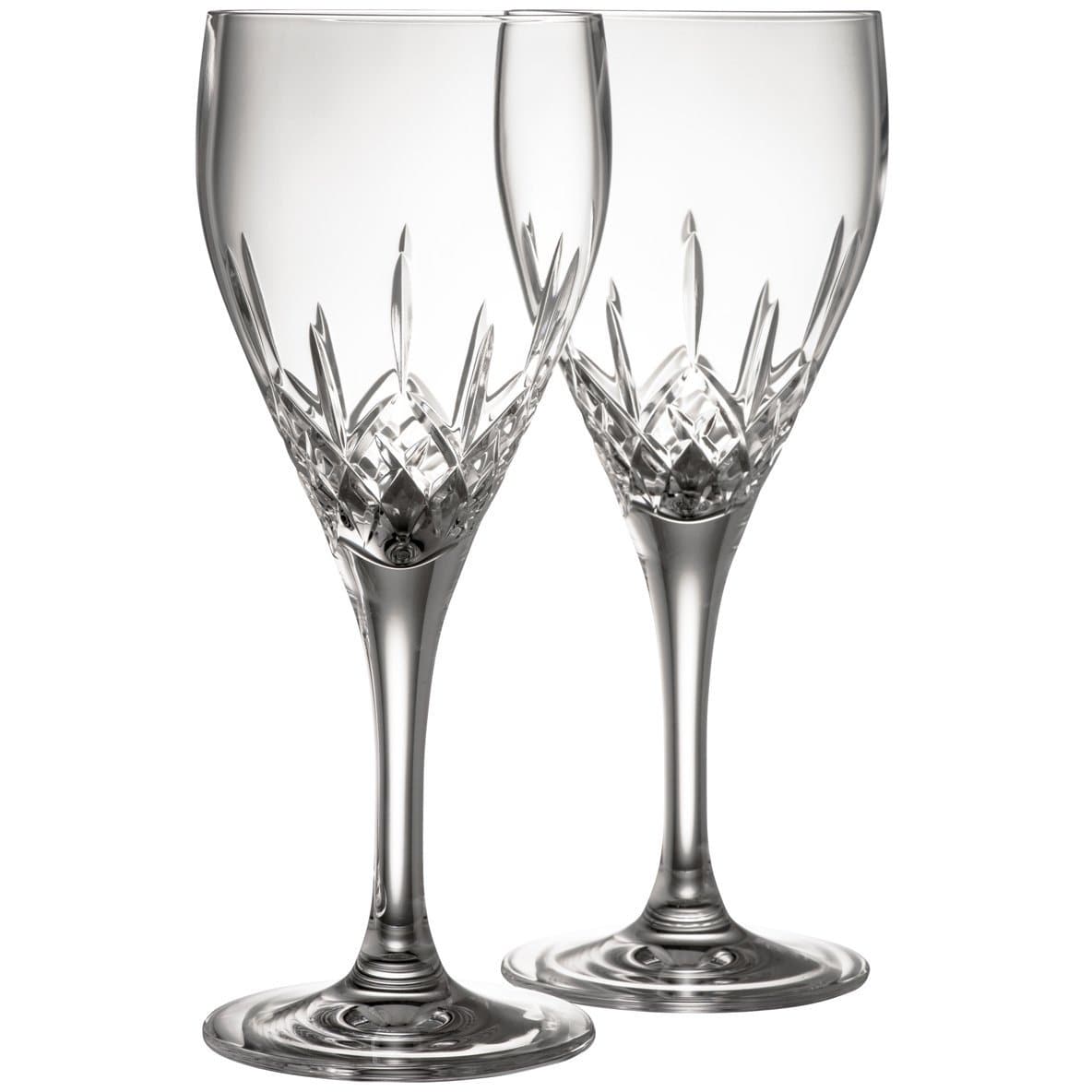 Longford White Wine Glass Pair - Galway Irish Crystal