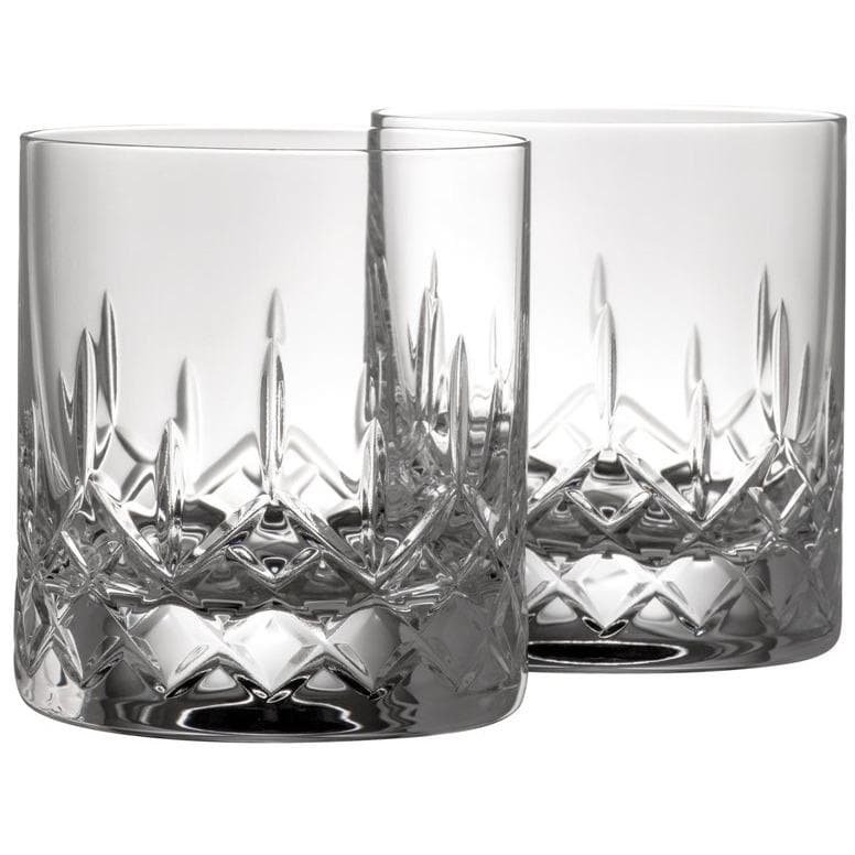 Engraved Longford Whiskey Glass Pair - Galway Irish Crystal