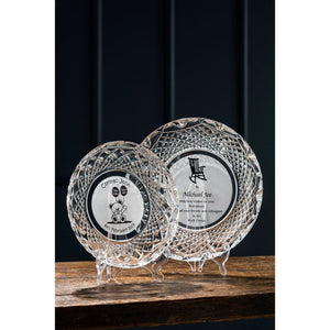 Engraved 8" Plate - Galway Irish Crystal