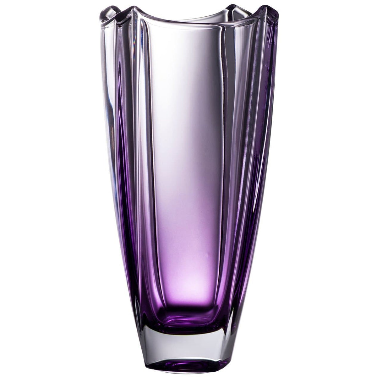 Amethyst Dune 12" Square Vase - Galway Irish Crystal