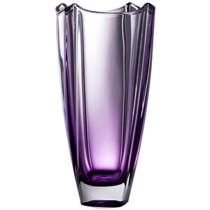 Amethyst Dune 12" Square Vase - Galway Irish Crystal