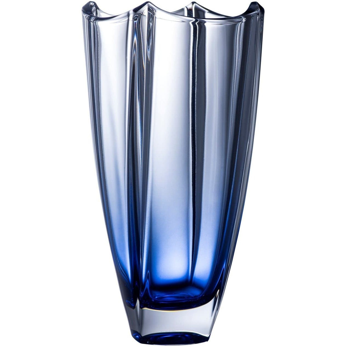 Sapphire Dune 12" Square Vase - Galway Irish Crystal