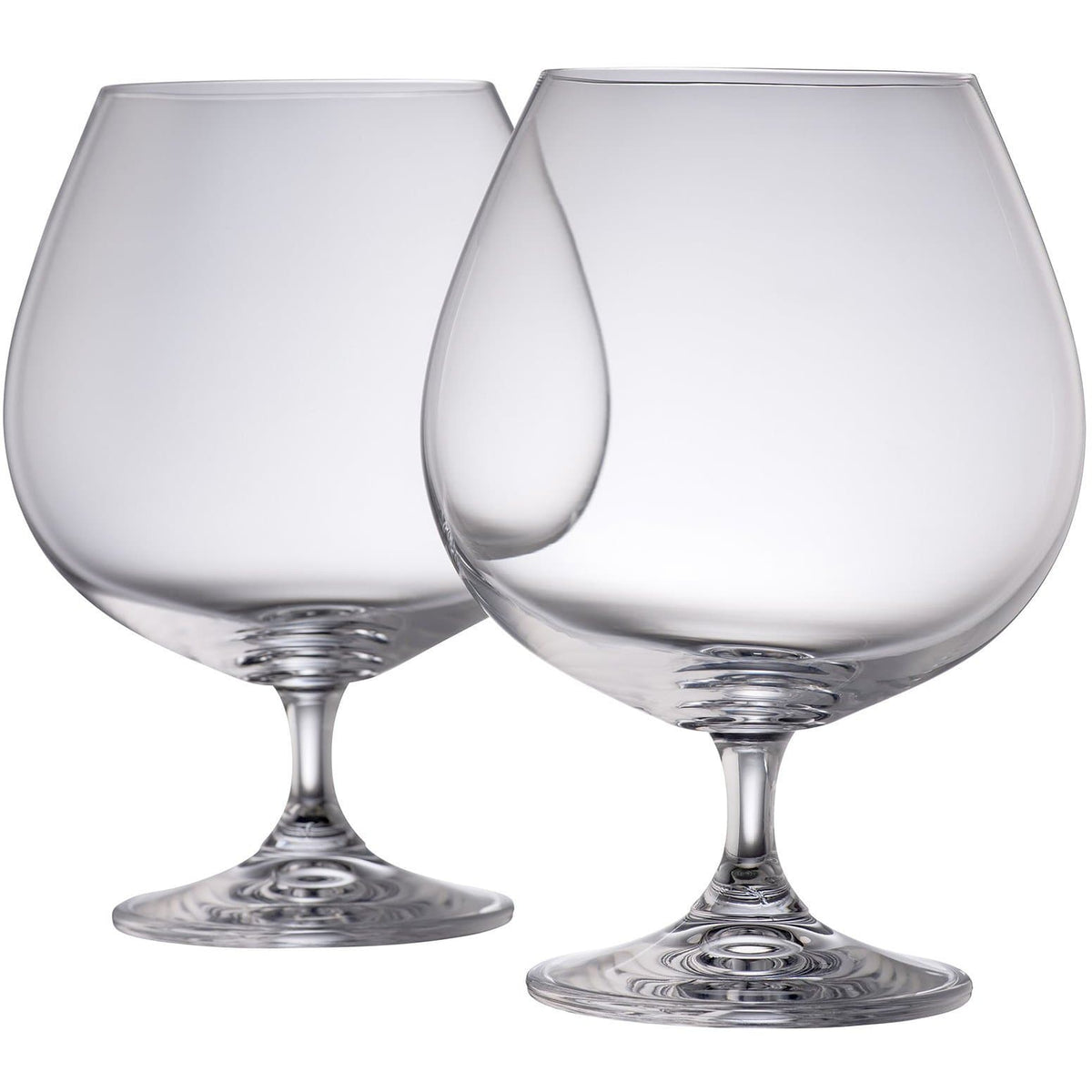 Engraved Elegance Brandy Balloon Glass Pair - Galway Irish Crystal