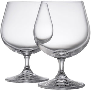 Elegance Brandy/Cream Liqueur Glass Pair - Galway Irish Crystal