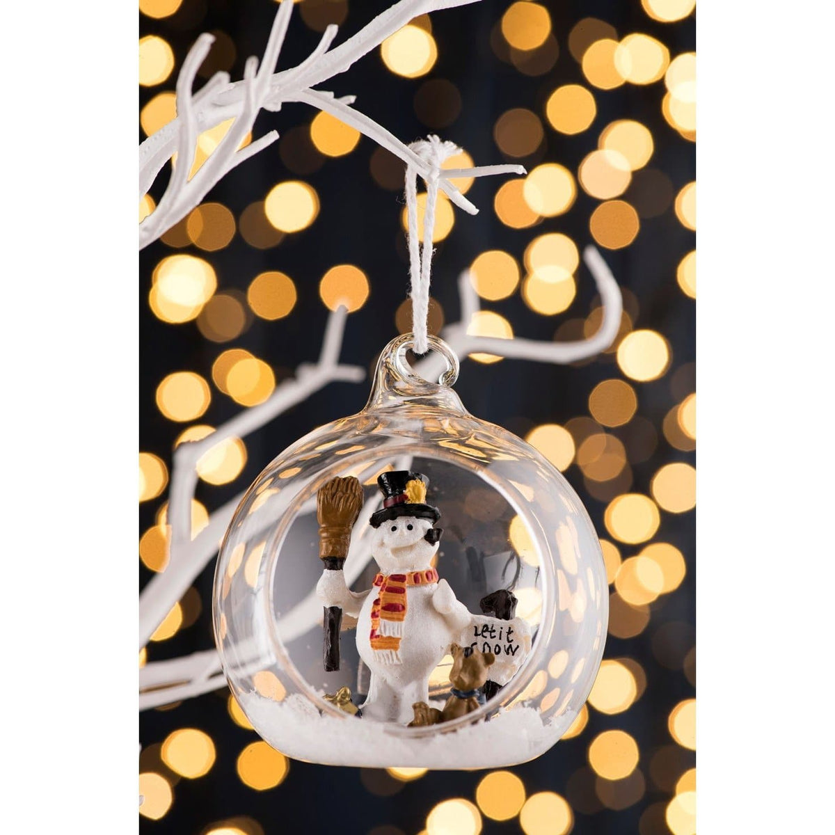 Let it Snow Hanging Ornament - Galway Irish Crystal