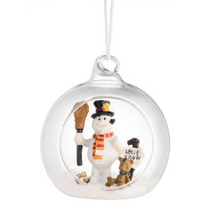 Let it Snow Hanging Ornament - Galway Irish Crystal