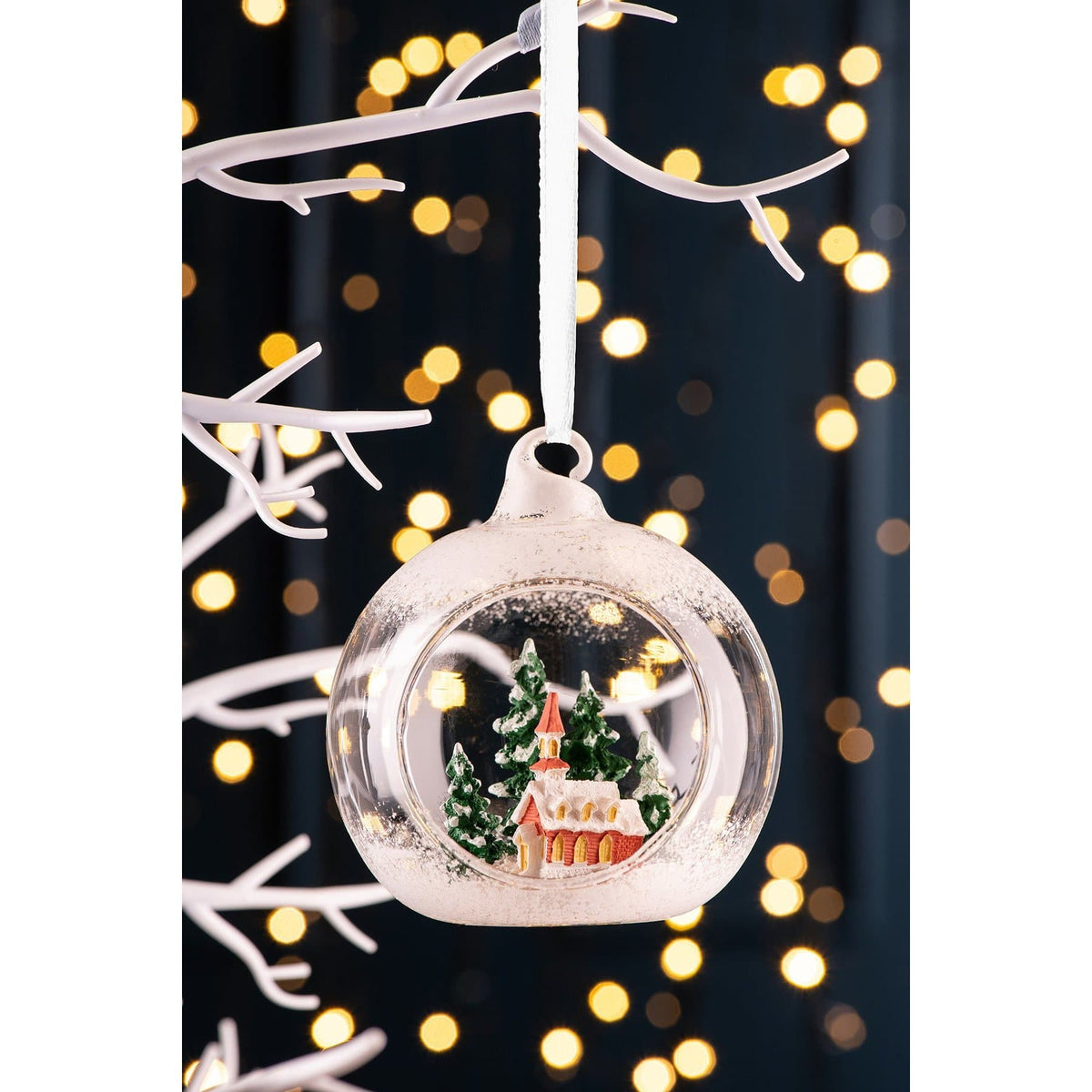 Church Scene Hanging Bauble - Galway Irish Crystal